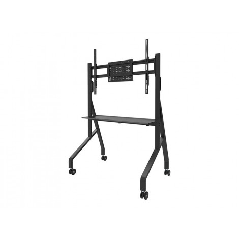 Neomounts MOVE Go FL50-525BL1 TV trolley - 55-86" - max 76 kg - manual h 106-136 cm - VESA 100x100-900x600 - incl. hardware shel