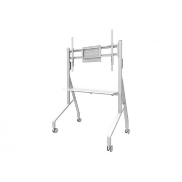 Neomounts MOVE Go FL50-525WH1 TV trolley - 55-86" - max 76 kg - manual h 106-136 cm - VESA 100x100-900x600 - incl. hardware shel