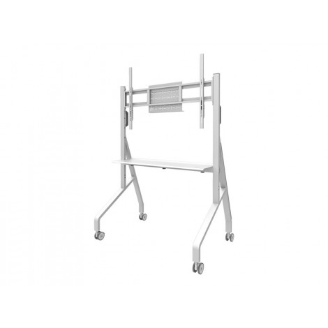 Neomounts MOVE Go FL50-525WH1 TV trolley - 55-86" - max 76 kg - manual h 106-136 cm - VESA 100x100-900x600 - incl. hardware shel