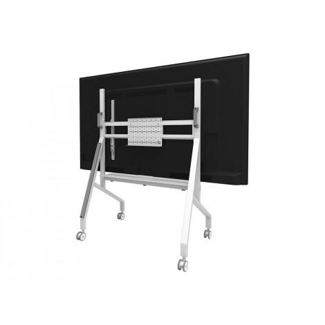 Neomounts MOVE Go FL50-525WH1 TV trolley - 55-86" - max 76 kg - manual h 106-136 cm - VESA 100x100-900x600 - incl. hardware shel
