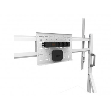 Neomounts MOVE Go FL50-525WH1 TV trolley - 55-86" - max 76 kg - manual h 106-136 cm - VESA 100x100-900x600 - incl. hardware shel