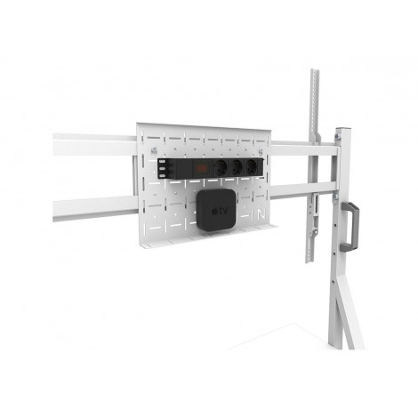 Neomounts MOVE Go FL50-525WH1 TV trolley - 55-86" - max 76 kg - manual h 106-136 cm - VESA 100x100-900x600 - incl. hardware shel