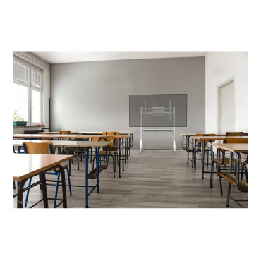 Neomounts MOVE Go FL50-525WH1 TV trolley - 55-86" - max 76 kg - manual h 106-136 cm - VESA 100x100-900x600 - incl. hardware shel