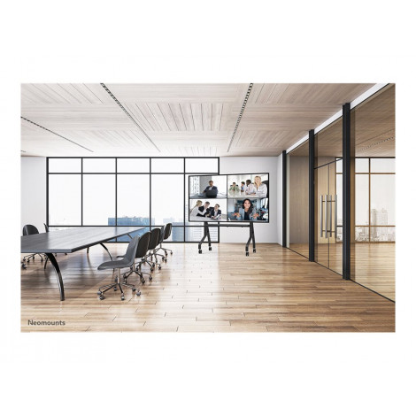 Neomounts MOVE Go XL FL50-575BL1 TV trolley - 65-110" - max 125 kg - manual h 129-139 cm - VESA 100x100-1100x600 - incl. hardwar