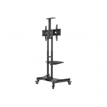Neomounts NM-M1700BLACK TV trolley - 32-75" - max 50 kg - manual h 104,2-154,2 cm - VESA 200x200-600x400 - incl. cam/hardware sh