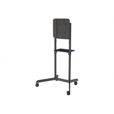 Neomounts NS-M1250BLACK TV trolley - 37-70" - max 70 kg - VESA 200x200-600x400 - 90 rotatable - incl. hardware shelf - black