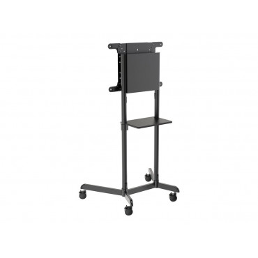 Neomounts NS-M1250BLACK TV trolley - 37-70" - max 70 kg - VESA 200x200-600x400 - 90 rotatable - incl. hardware shelf - black