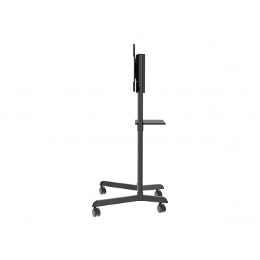 Neomounts NS-M1250BLACK TV trolley - 37-70" - max 70 kg - VESA 200x200-600x400 - 90 rotatable - incl. hardware shelf - black