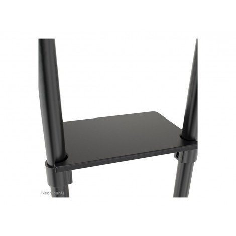 Neomounts NS-M1250BLACK TV trolley - 37-70" - max 70 kg - VESA 200x200-600x400 - 90 rotatable - incl. hardware shelf - black
