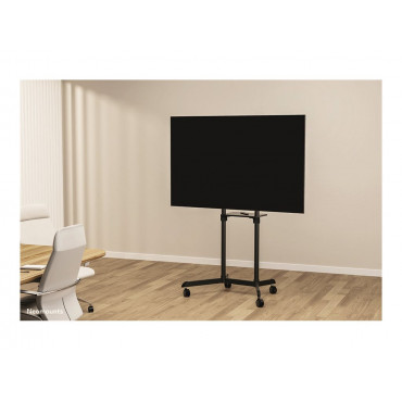 Neomounts NS-M1250BLACK TV trolley - 37-70" - max 70 kg - VESA 200x200-600x400 - 90 rotatable - incl. hardware shelf - black