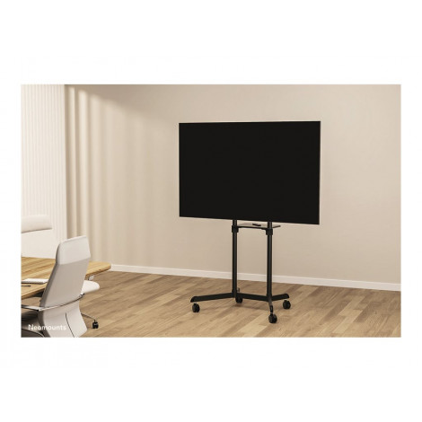 Neomounts NS-M1250BLACK TV trolley - 37-70" - max 70 kg - VESA 200x200-600x400 - 90 rotatable - incl. hardware shelf - black