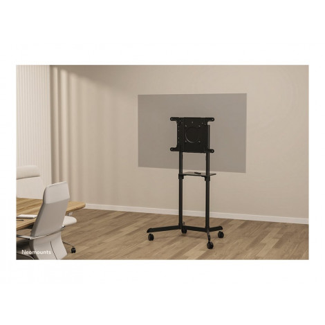 Neomounts NS-M1250BLACK TV trolley - 37-70" - max 70 kg - VESA 200x200-600x400 - 90 rotatable - incl. hardware shelf - black