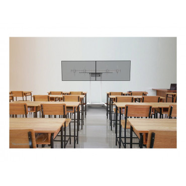 Neomounts MOVE ADM-875WH2 Screen adapter from 1 to 2 screens - 42-65" - max 40 kg/screen - VESA 100x100-800x400 - lockable (excl