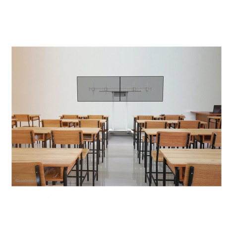 Neomounts MOVE ADM-875WH2 Screen adapter from 1 to 2 screens - 42-65" - max 40 kg/screen - VESA 100x100-800x400 - lockable (excl