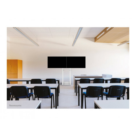 Neomounts MOVE ADM-875WH2 Screen adapter from 1 to 2 screens - 42-65" - max 40 kg/screen - VESA 100x100-800x400 - lockable (excl