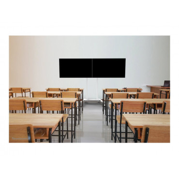 Neomounts MOVE ADM-875WH2 Screen adapter from 1 to 2 screens - 42-65" - max 40 kg/screen - VESA 100x100-800x400 - lockable (excl