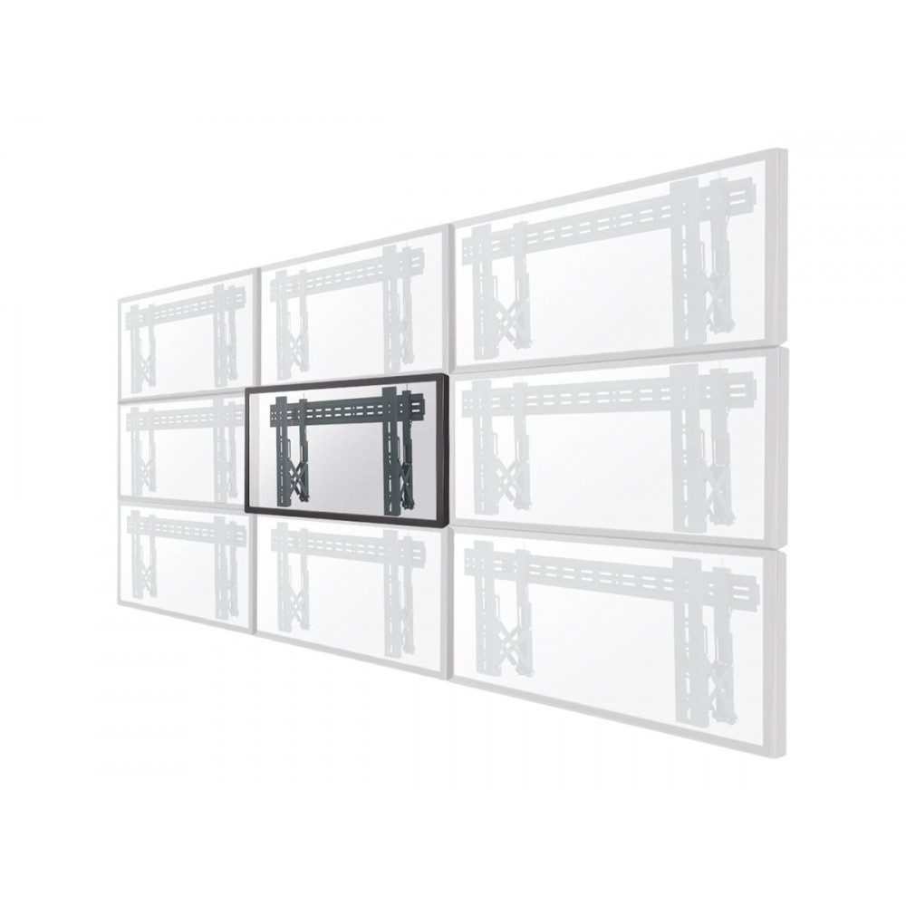Neomounts LED-VW1000BLACK Videowall wall mount - 40-75" - max 50 kg - VESA 200x200-600x400 - d 5,6-21,5 cm - pull-out - micro ad
