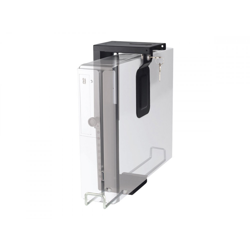 Neomounts CPU-D075BLACK/LK CPU/PC holder - max 10 kg - lockable (incl. lock) - h 20-36 cm - w 5-10 cm - universal - black