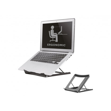 Neomounts NSLS075BLACK Laptop stand - 10-16" - max 5 kg - 5 height positions - foldable - compact - universal - black | Neomount