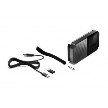 Sharp DR-P520(GY) OSAKA Pocket/Handheld Portable Digital Radio, Grey | Sharp