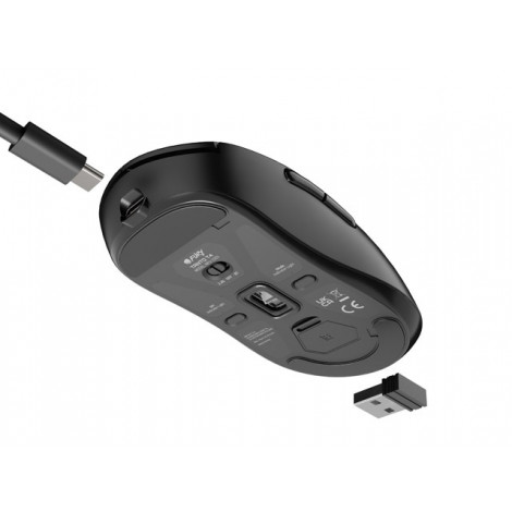 Fury Gaming Mouse | Tanto T4 | Wired/Wireless | 2.4 GHz, Bluetooth, USB | Black