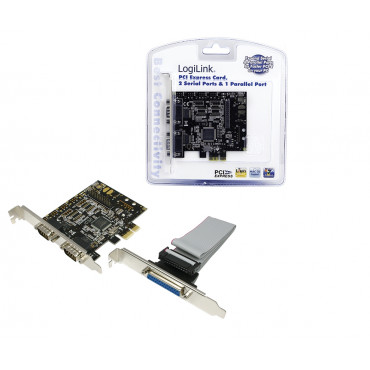 Logilink | 2 x serial (COM), 1 x parallel (LPT) | PCIe