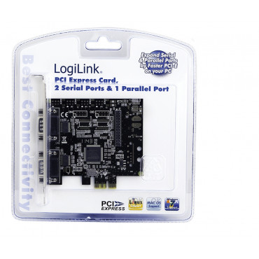 Logilink | 2 x serial (COM), 1 x parallel (LPT) | PCIe