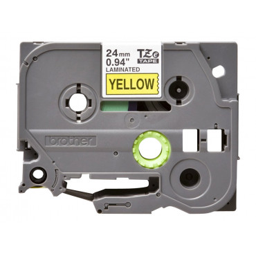 Brother | TZe-651 Laminated Tape | Black On Yellow | TZe | 8 m | 2.4 cm