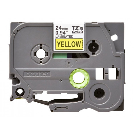 Brother | TZe-651 Laminated Tape | Black On Yellow | TZe | 8 m | 2.4 cm