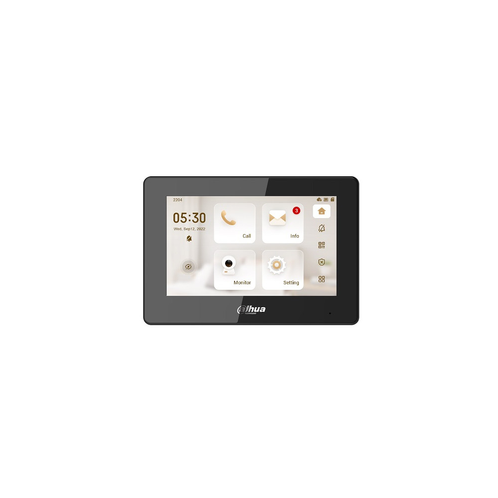 IP domofono monitorius 7 col. 1024x600,Micro SD kortelės prievadas,PoE(802.3af), SIP