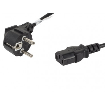 Lanberg CEE 7/7- IEC 320 C13 power cord 1.8m, black | Lanberg