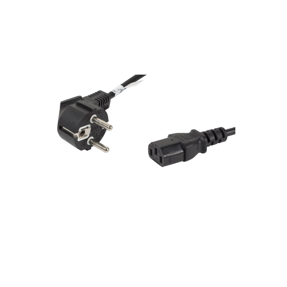 Lanberg CEE 7/7- IEC 320 C13 power cord 1.8m, black | Lanberg