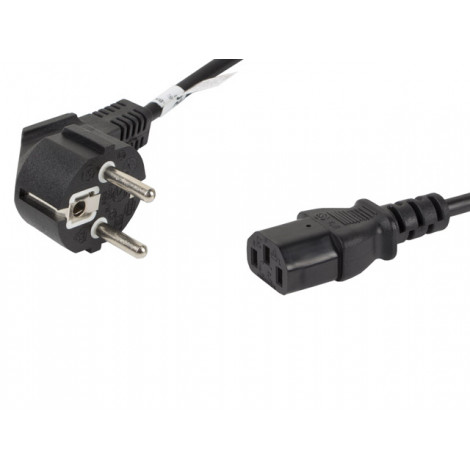 Lanberg CEE 7/7- IEC 320 C13 power cord 1.8m, black | Lanberg