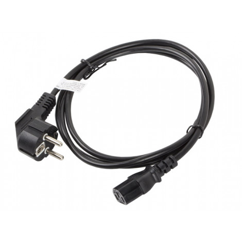 Lanberg CEE 7/7- IEC 320 C13 power cord 1.8m, black | Lanberg