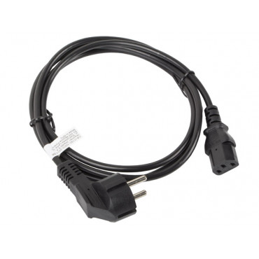 Lanberg CEE 7/7- IEC 320 C13 power cord 1.8m, black | Lanberg