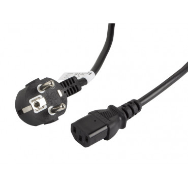 Lanberg CEE 7/7- IEC 320 C13 power cord 3m VDE, black | Lanberg