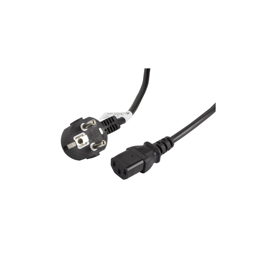 Lanberg CEE 7/7- IEC 320 C13 power cord 3m VDE, black | Lanberg