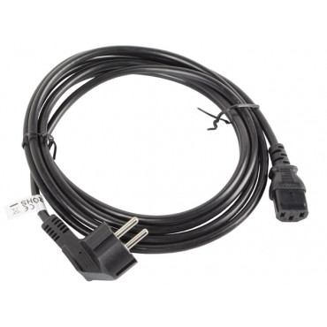Lanberg CEE 7/7- IEC 320 C13 power cord 3m VDE, black | Lanberg