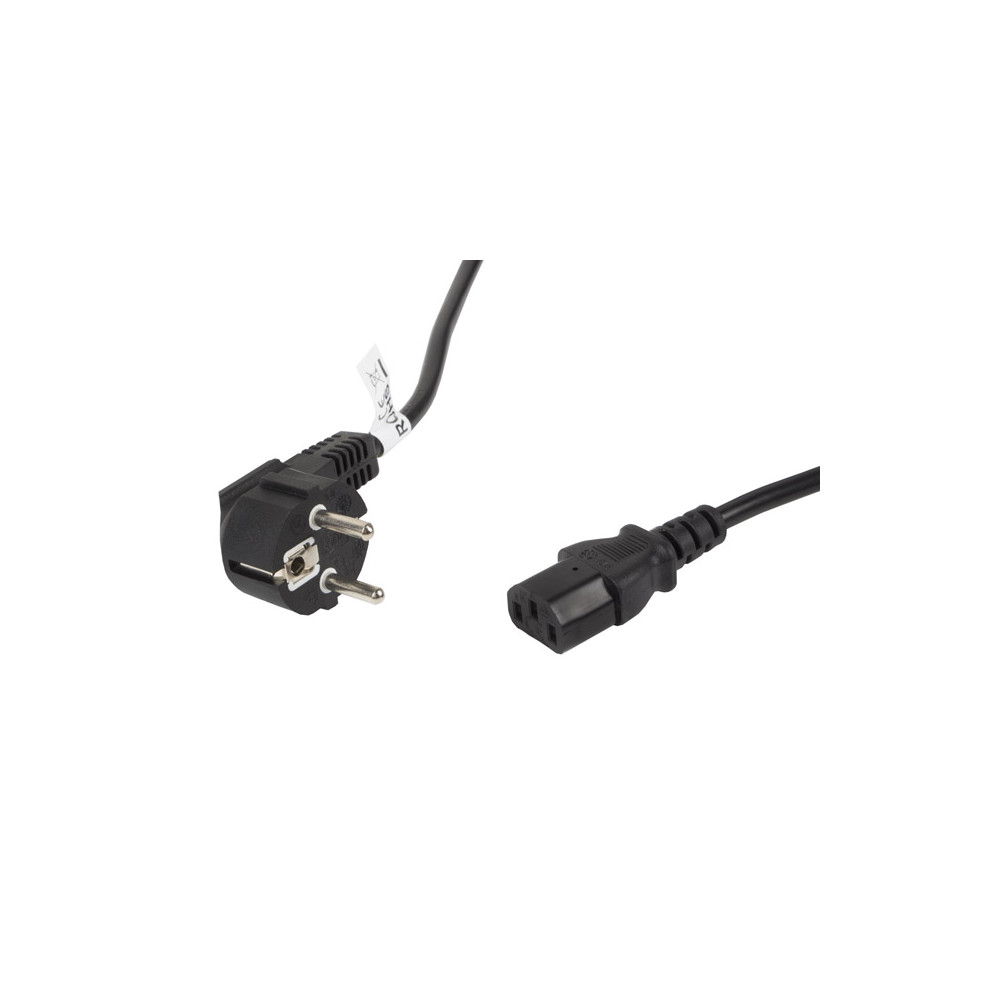 Lanberg CEE 7/7- IEC 320 C13 power cord 5m VDE, black | Lanberg