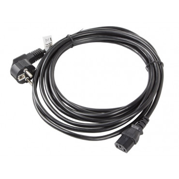 Lanberg CEE 7/7- IEC 320 C13 power cord 5m VDE, black | Lanberg