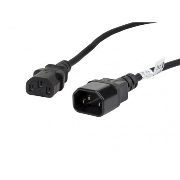 Lanberg IEC 320 C13- C14 cable 1.8m VDE, black | Lanberg