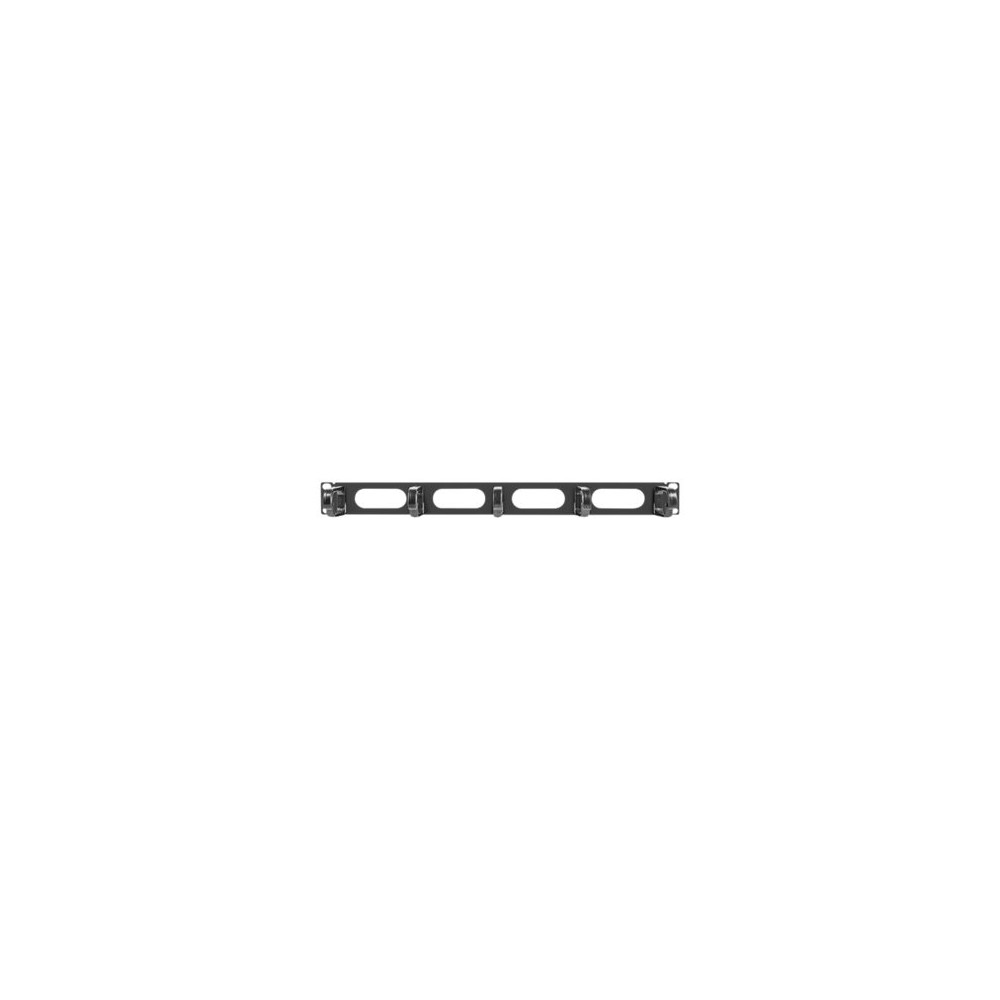 Lanberg 19" cable management panel 5 rings - type B 1U, black | Lanberg