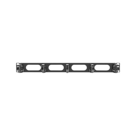 Lanberg 19" cable management panel 5 rings - type B 1U, black | Lanberg