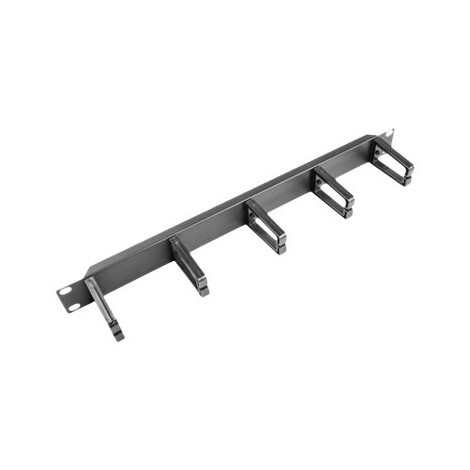 Lanberg 19" cable management panel with 5 plastic holders 1U type B, black | Lanberg