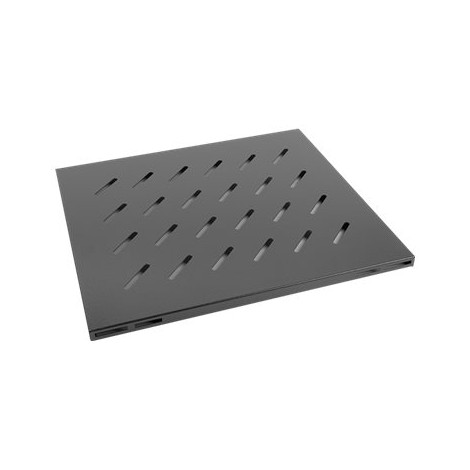 Lanberg 19" fixed shelf 1U/465x515mm max load capacity up to 120kg, black | Lanberg