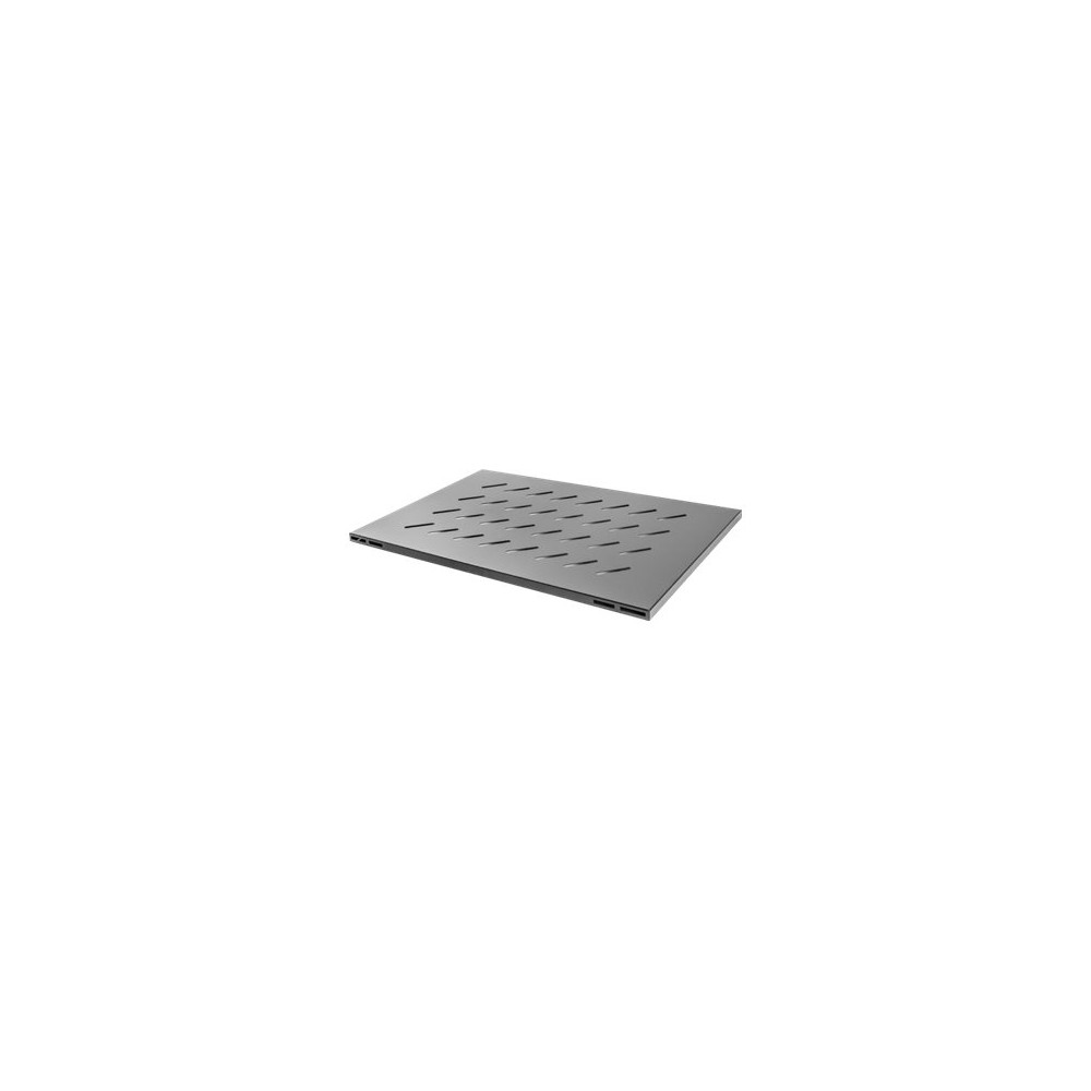 Lanberg 19" fixed shelf 1U/465x715mm max load capacity up to 120kg, black | Lanberg