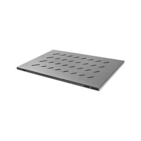 Lanberg 19" fixed shelf 1U/465x715mm max load capacity up to 120kg, black | Lanberg