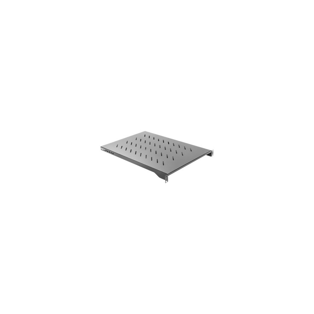 Lanberg 19" fixed shelf 1U/483x700mm max load capacity up to 15kg, black | Lanberg