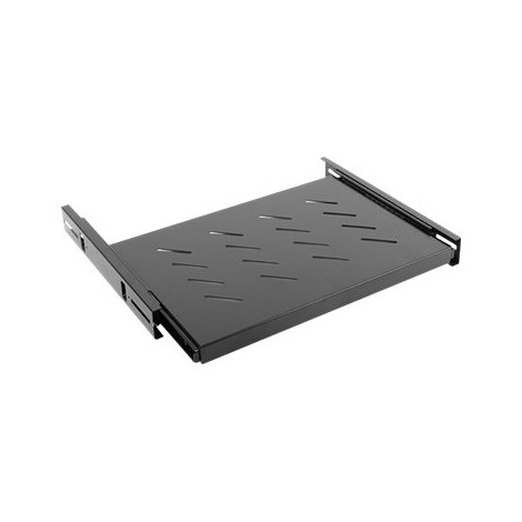 Lanberg 19" sliding shelf 1U/465x347mm max load capacity up to 60kg, black | Lanberg