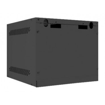 Lanberg Rack cabinet 10" wall-mount 4U/280x310 (flat pack) with glass door, black | Lanberg